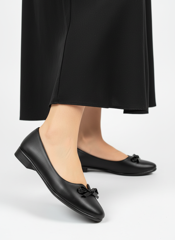 کفش کالج تخت زنانه مشکی