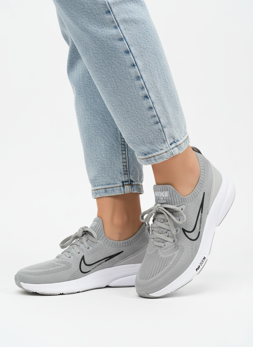 کفش کتونی نایک زنانه طوسی سبک و قابل تنفس