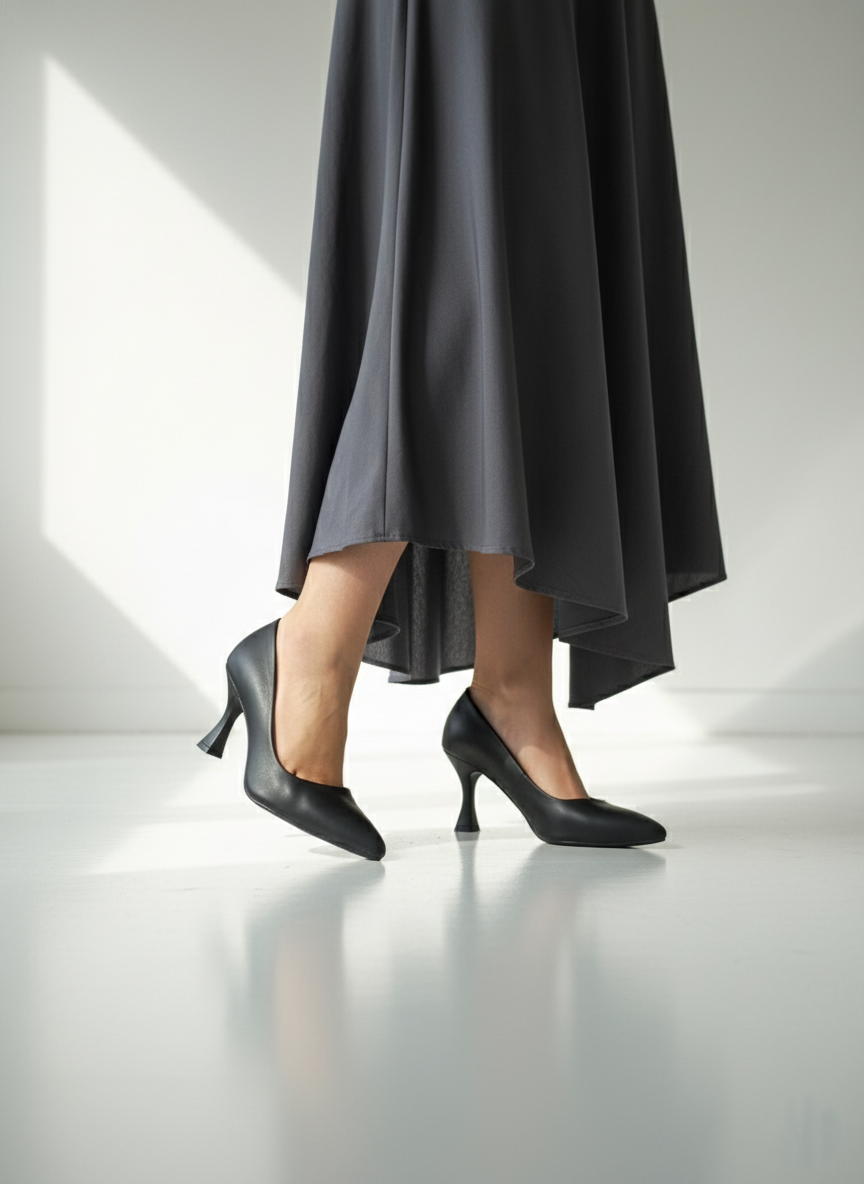 کفش زنانه پاشنه‌دار کلاسیک مشکی