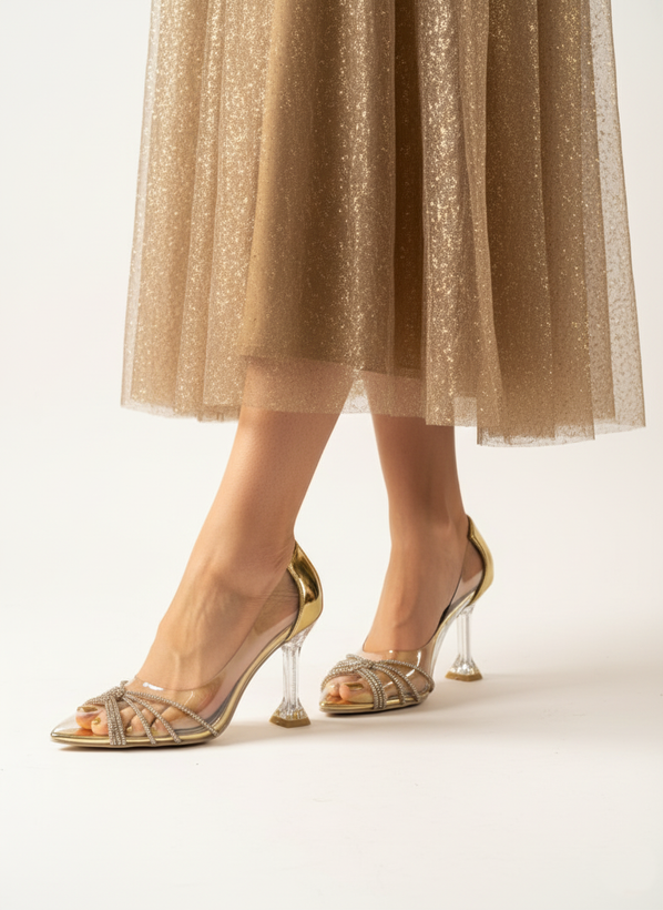 کفش پاشنه بلند نگطلاطلقی مناسب مجالس